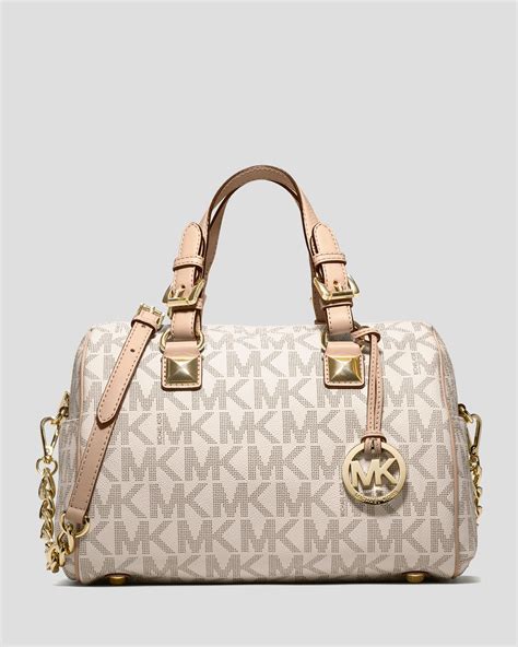 michael kors chain satchel signature bag|Michael Kors satchel on sale.